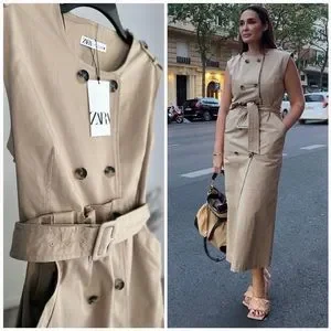 【タグ付き新品未使用】Sleeveless Twill Trench Dress WW44002G01311.jpg?v=1679415184